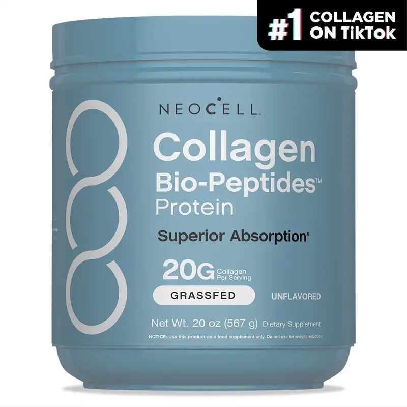 NeoCell Collagen Peptides Powder 20oz – Grass-Fed with 18 Amino Acids