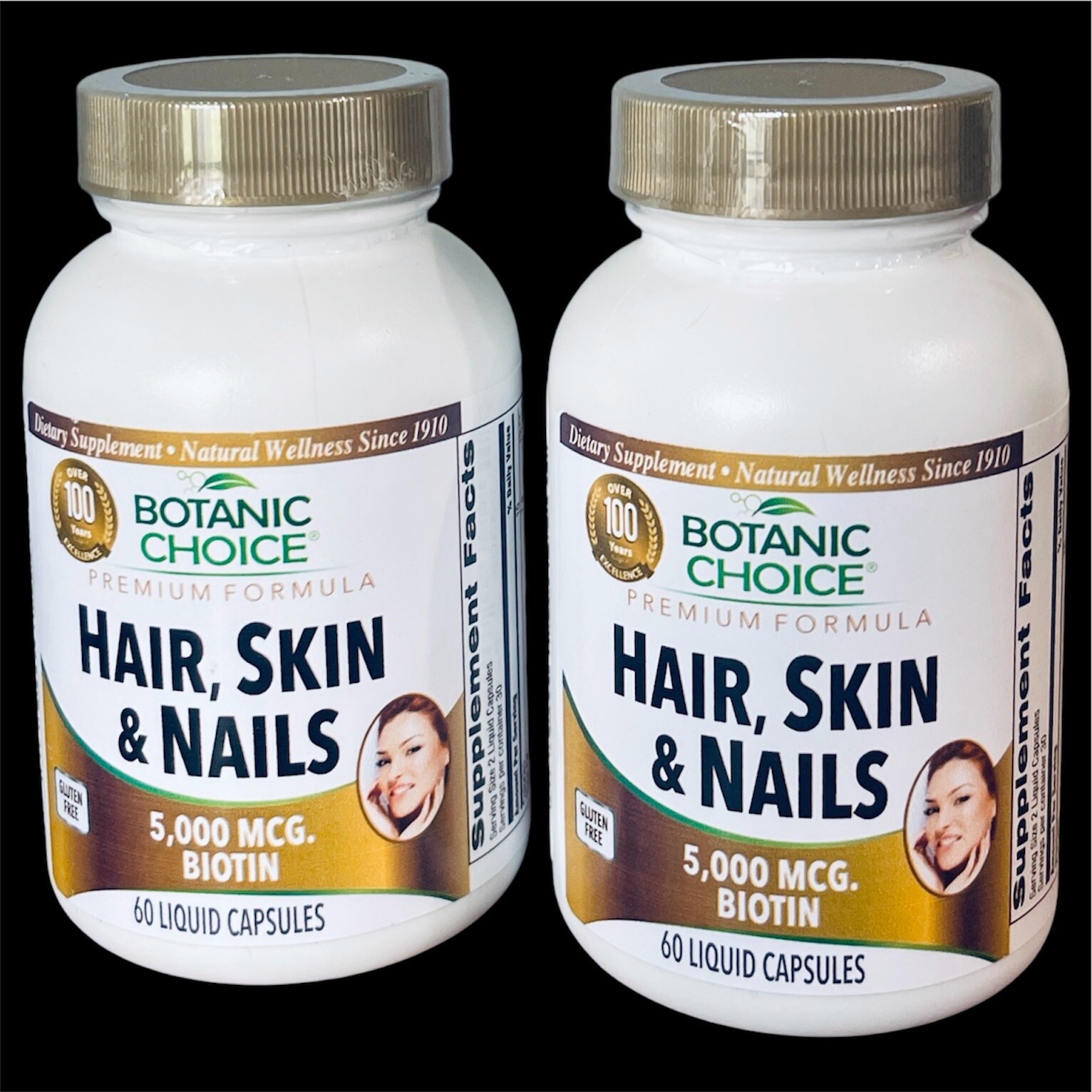 Botanic Choice Hair, Skin & Nails Formula Beauty Dietary Supplement 120 Capsules