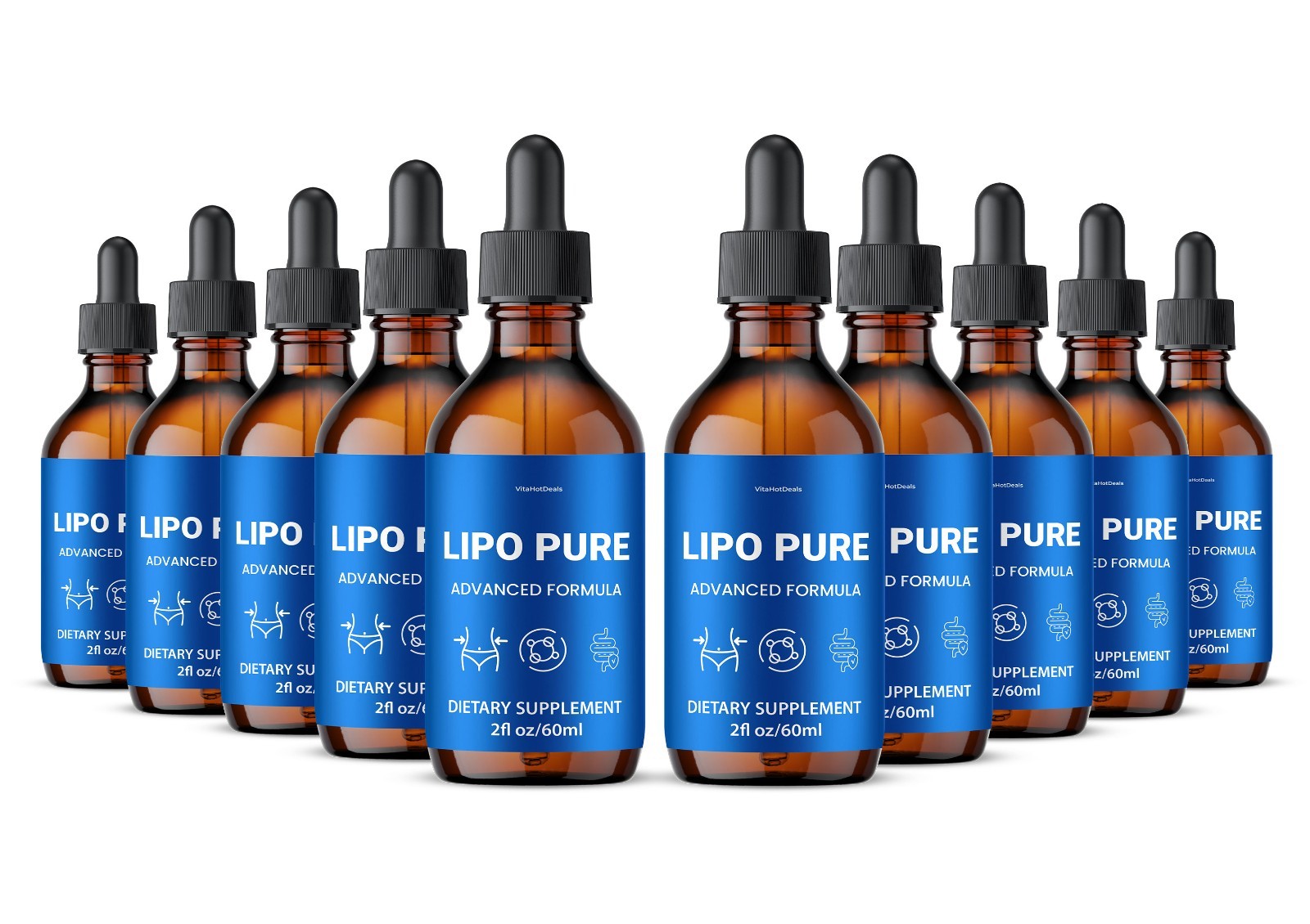 Lipo Pure Drops, All Natural Max Strength Formula, LipoPure Drops (10 pack)