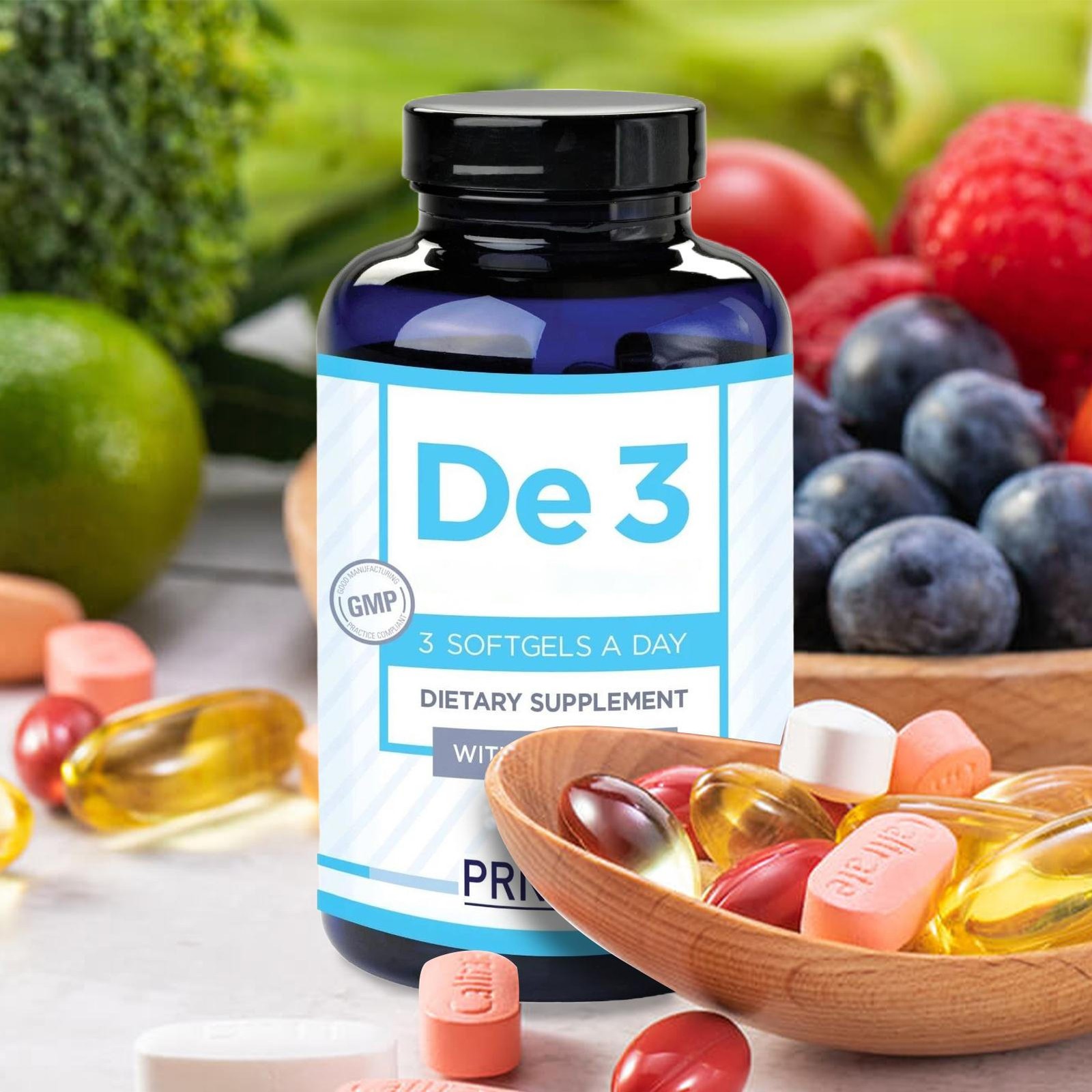 PRN De3 Dry Eye Supplement, Eyes Nutritional Support for Dry Omega 90 Softgels