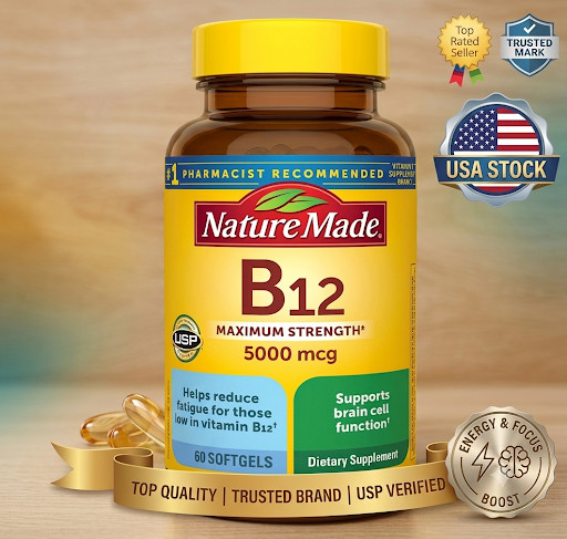 Nature Made Maximum Strength Vitamin B12 5000 Mcg, Energy Metabolism Support