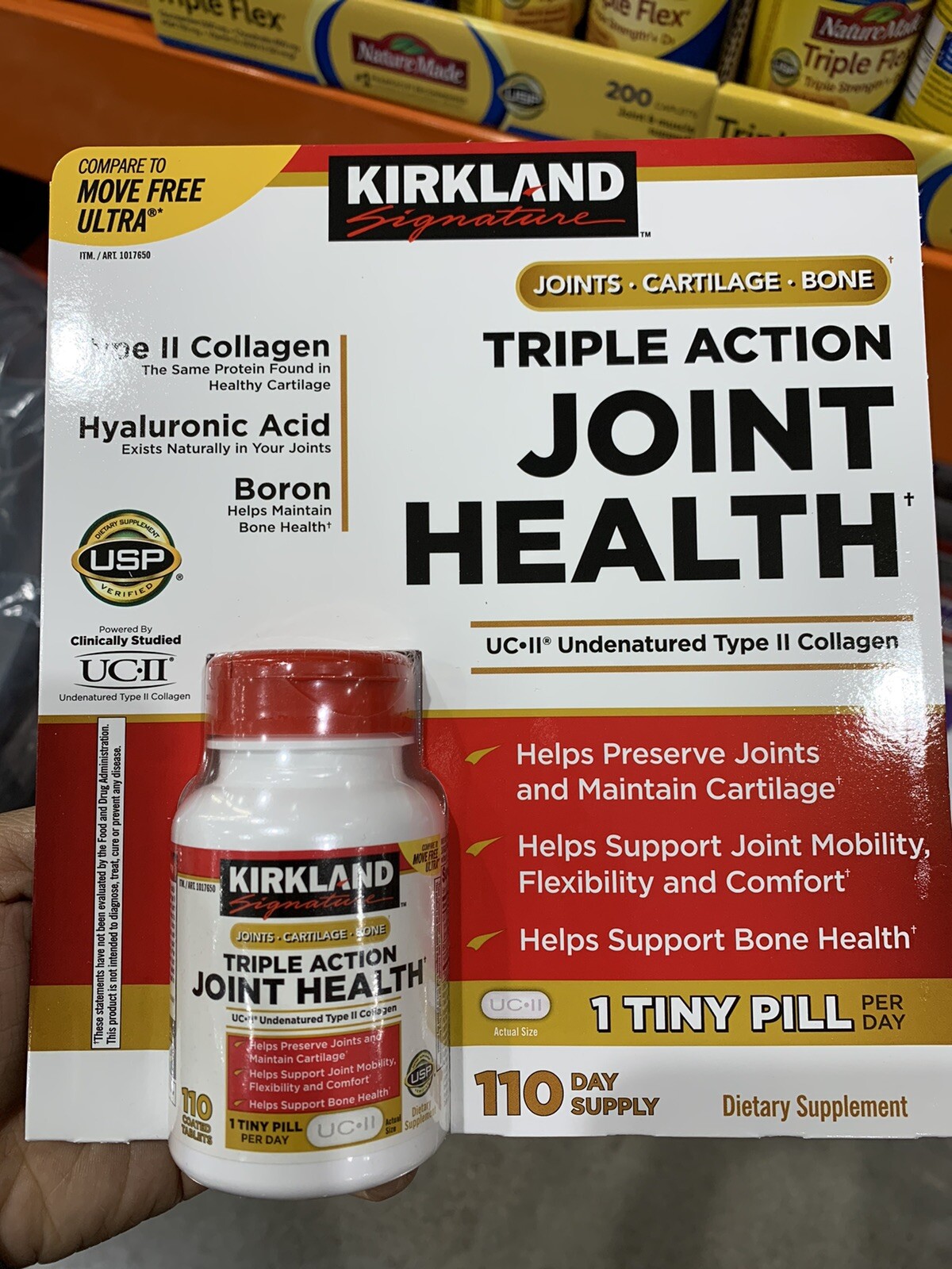 Kirkland Signature Triple Action Joint Health Type II Collagen – 110 Tablets