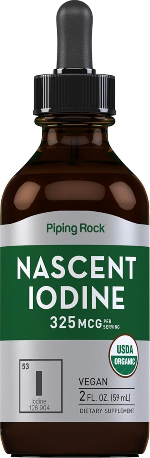 Piping Rock Nascent Iodine Drops Organic | 2 fl oz | 2 Fl Oz (Pack of 1)