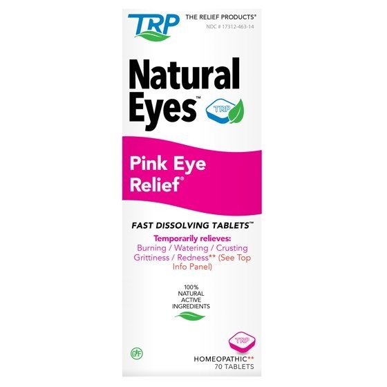 The Relief Products Pink Eye Relief, Natural Fast Dissolving Tablets, 70 Ct