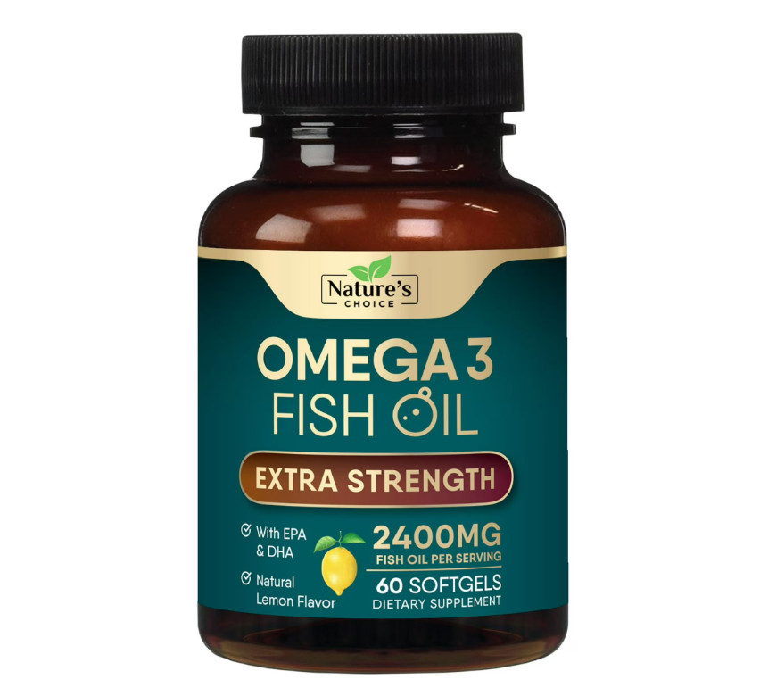 Triple Strength Omega 3 Fish Oil Supplement 2400 mg – EPA & DHA Fish Oil Omega 3