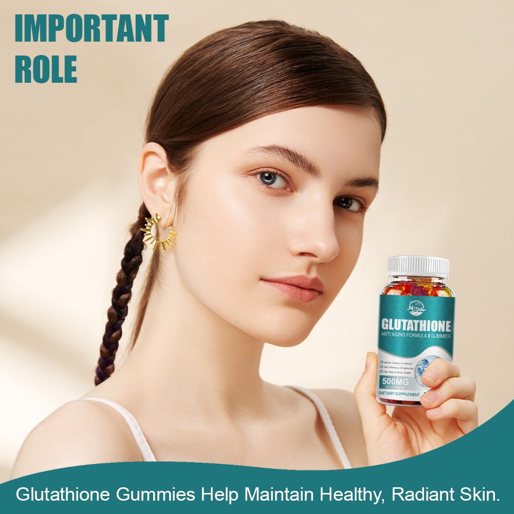 Glutathione 500mg 60 Gummies Skin Radiance Antioxidant Supplement