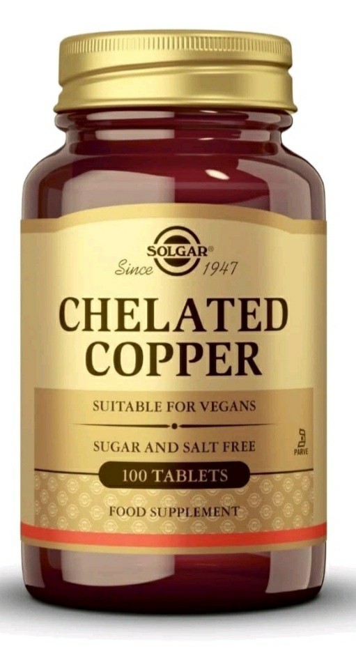 Highly Bioavailable Chelated Copper – 100 Tablets for Skin, Nail & Hair Wellness