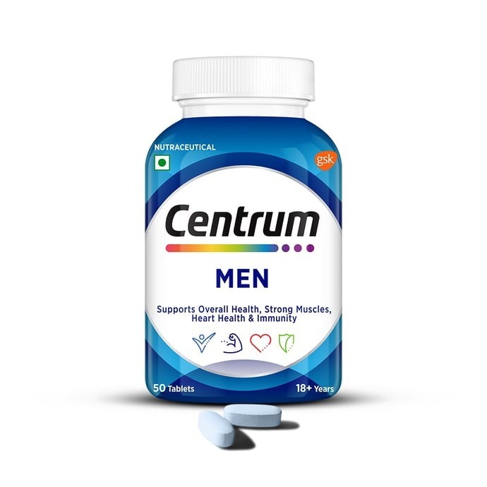 Centrum Men Multivitamin Strong Muscles, Immunity & Heart Health, 50 Tablets