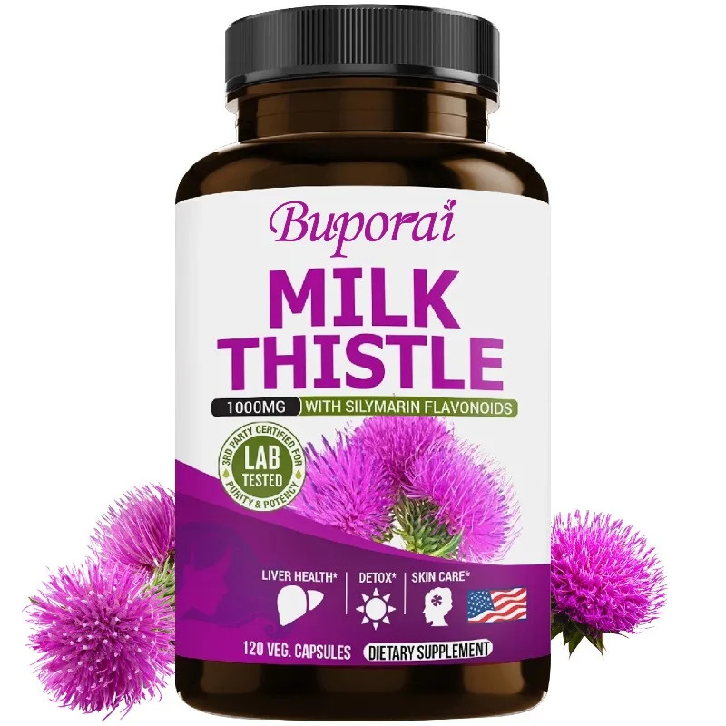 Milk Thistle 120pcs,Supports Cellular Energy,Liver Cleansing and Repair,Vitality