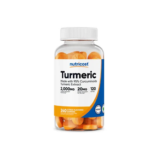 Nutricost Turmeric Gummies 240 count, 95% Curcuminoids, 120 Servings EXP 6/2027