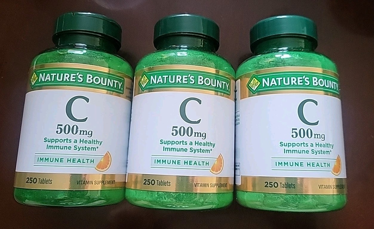 (3) Nature’s Bounty C 500mg (250 Tabs Each) ~EXP: 3/28
