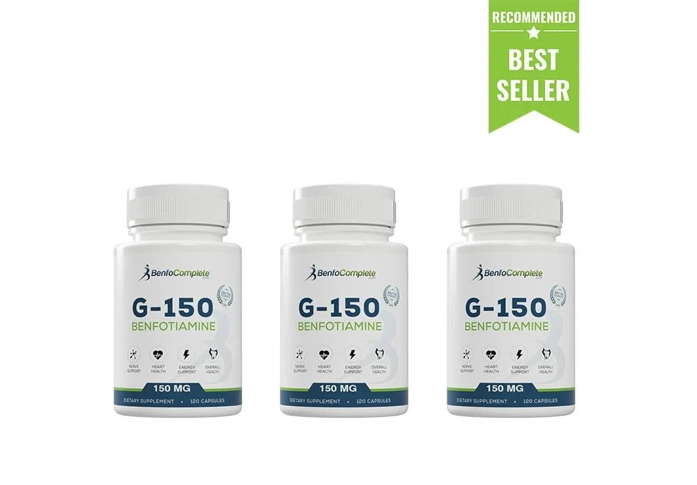 Benfotiamine 150mg 120 Gelatin Capsules Per Bottle Made in USA