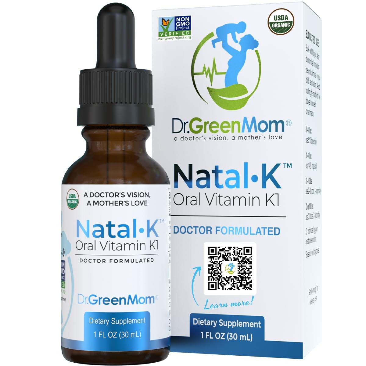 Dr. Green Mom Natal K Oral Vitamin K1 Drops for Newborns 1 Fl Oz (Pack of 1)