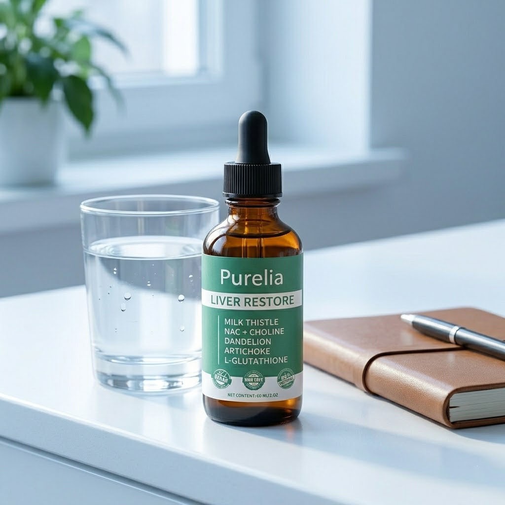 Purelia Liver Restore, Complete Liver Support Supplement with Milk Thistle, Dand