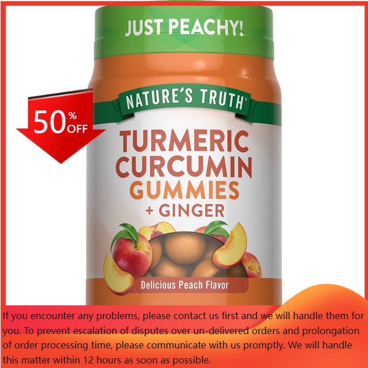 Nature’s Truth Turmeric & Ginger Vegan Gummies – 70ct: Dietary Supplements