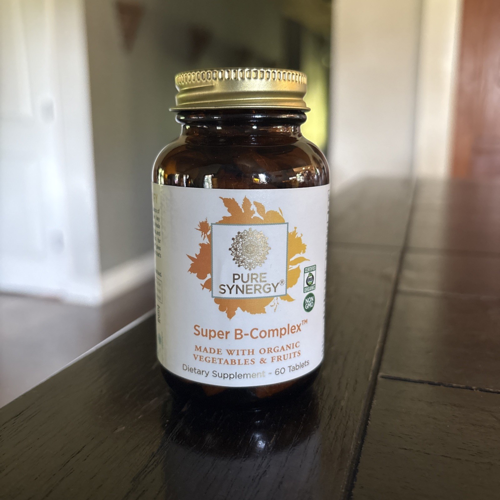 The Synergy Company Organic Super B-Complex 60 Veggie Tabs Dairy-Free,