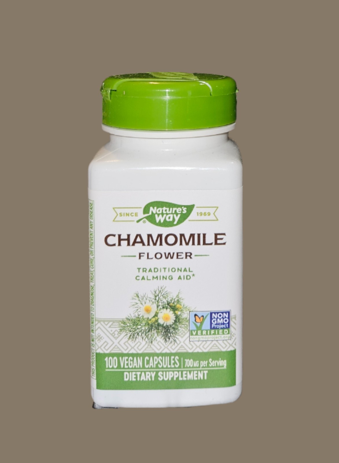 Nature’s Way Chamomile Flower Traditional Calming Aid 700 mg 100 Caps Exp 10/29
