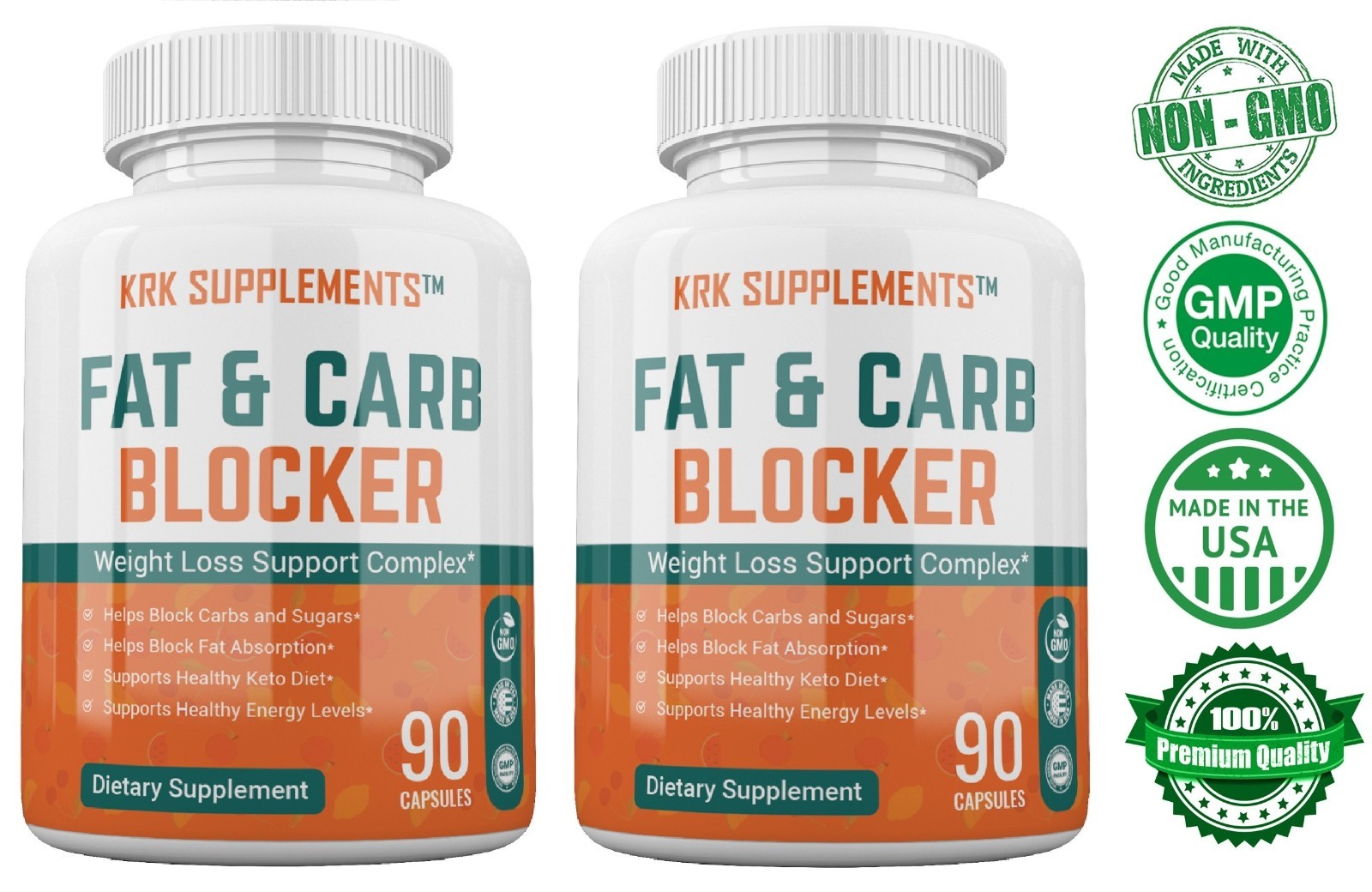 2 pk Fat Carb Blocker Extra Weight Loss Complex Burn Low Keto Diet Pills