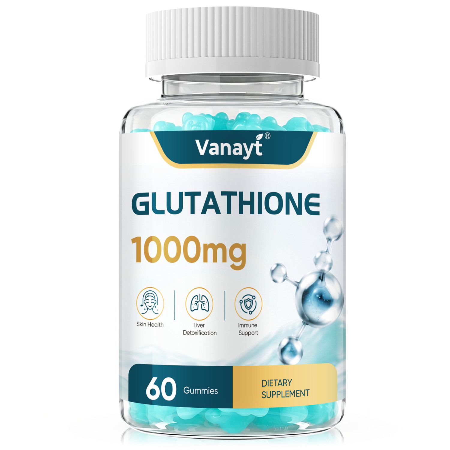 Glutathione Gummies – Anti-aging, Anti-wrinkle, Skin Whitening, Detox, Collagen