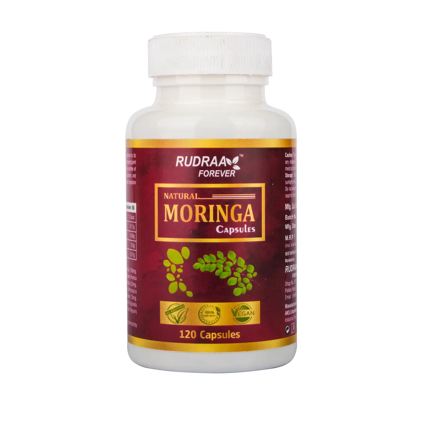 Rudraa Forever Moringa 120 cap Enhances energy and reduces fatigue