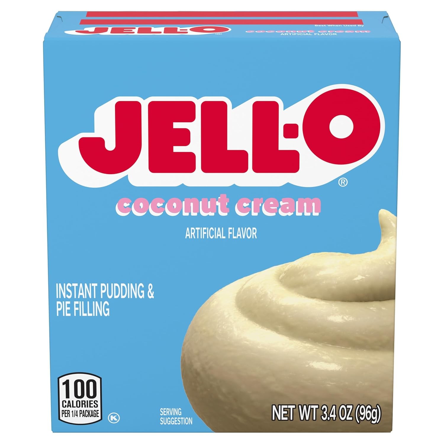 Jell-O Instant Pudding & Pie Filling Mix, Coconut Cream Flavor, Smooth & Creamy