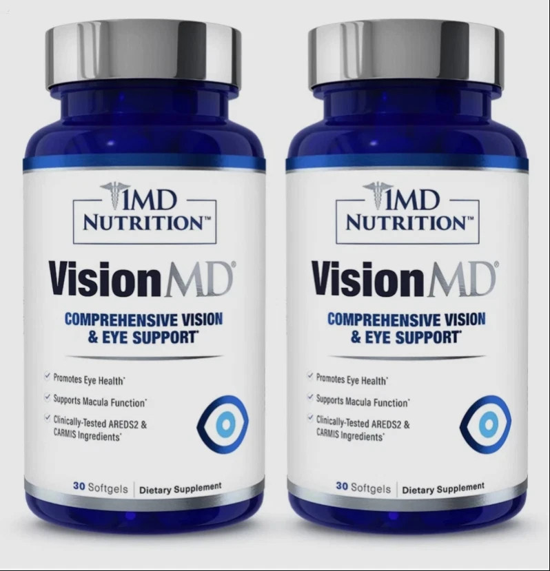 1MD 2Pcs Nutrition Vision MD Vitamin Eye CARMIS – – Supplement Eye 30 Softgels.