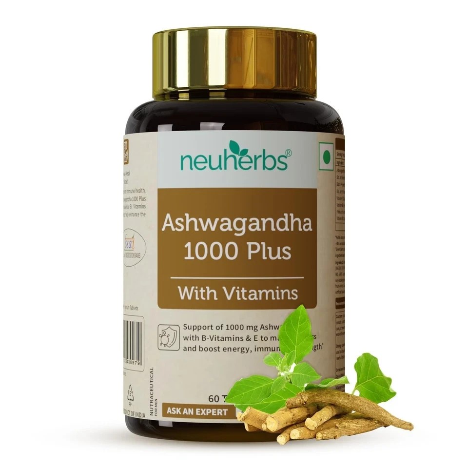 Ashwagandha 1000mg Tablets | Manage Anxiety & Stress Relief |