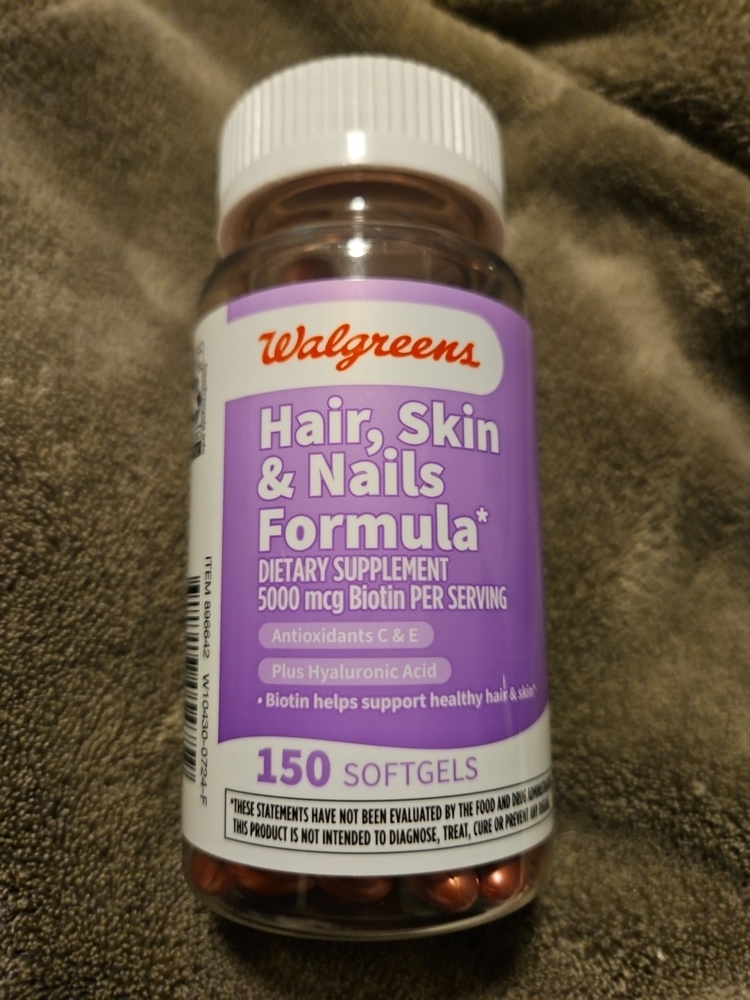 NEW UNOPENED WALGREENS HAIR, SKIN & NAILS FORMULA 150 SOFTGELS – EXP 03/27