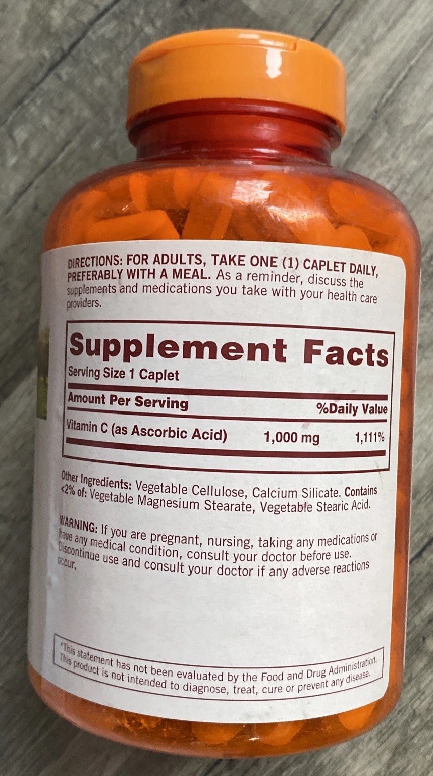 Sundown Vitamin C Immune Health Antioxidant Supp Vegetarian 1000mg 300 Caplets