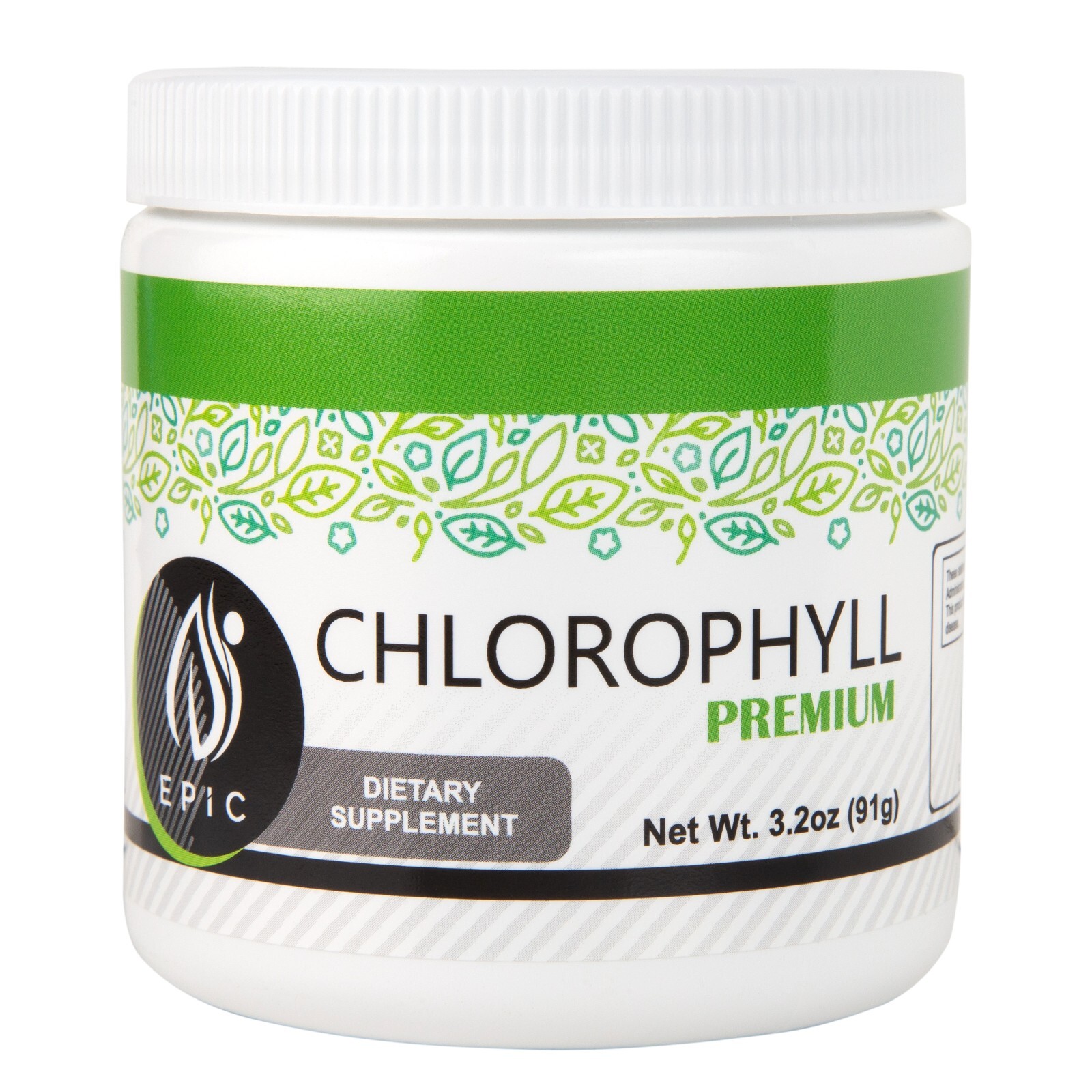 Epic Black Label Premium Chlorophyll Powder Dietary Supplement 3.2 oz (91g)