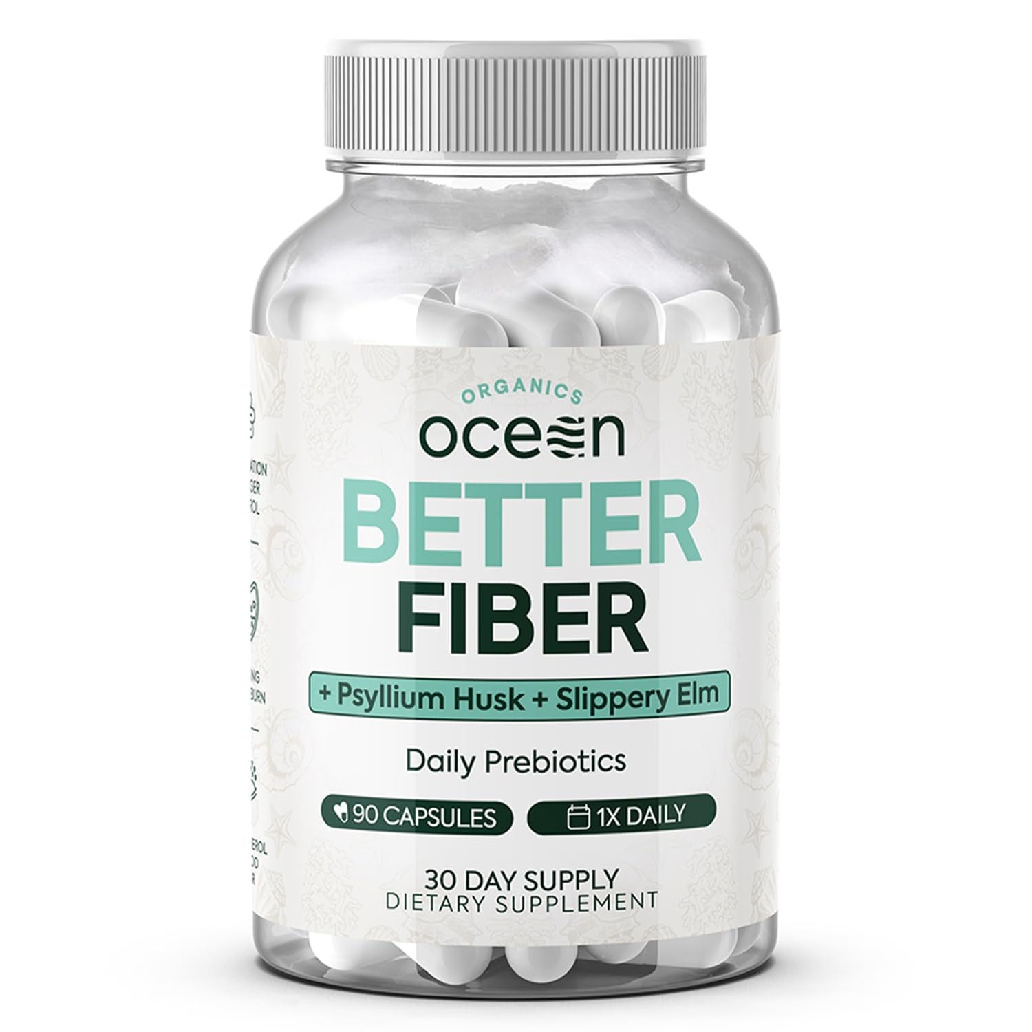Organics Ocean Better Fiber Daily Fiber Supplement Soften Stool for Effortl…