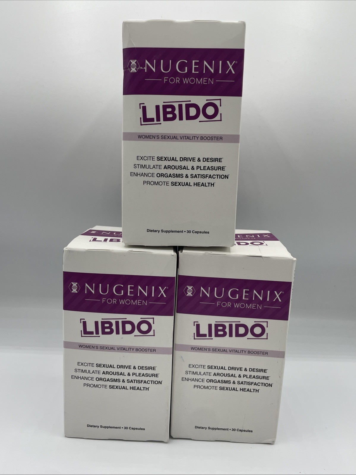 3PK NUGENIX LIBIDO for women 30 caps each EXP 02/27 NEW & SEALED
