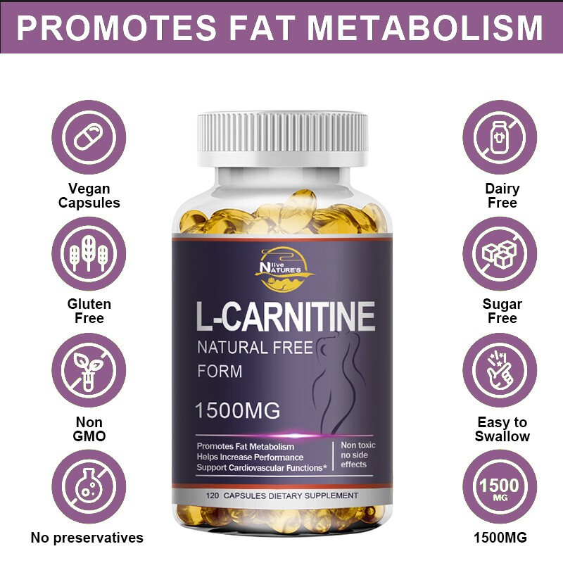 L-Carnitine 1500mg Fat Burner Weight Loss – Metabolism, Energy & Weight Support