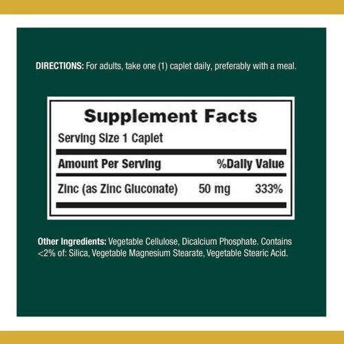 NATURES BOUNTY ZINC ~ Supports Immune Health 50mg., 400 ct Tablets ~ Exp 04/2026