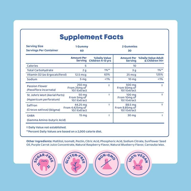 JoySpring Saffron Mood Munchies Gummies – Plant-Based Saffron Formula for Daily