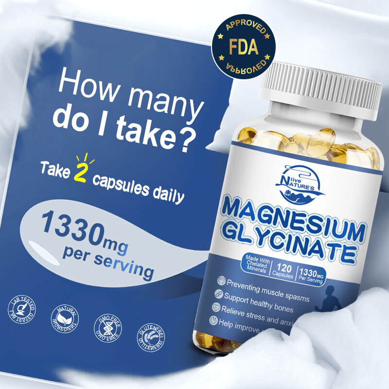 Magnesium Glycinate Complex 120/240/480 Capsule High Absorption Magnesium 1330mg
