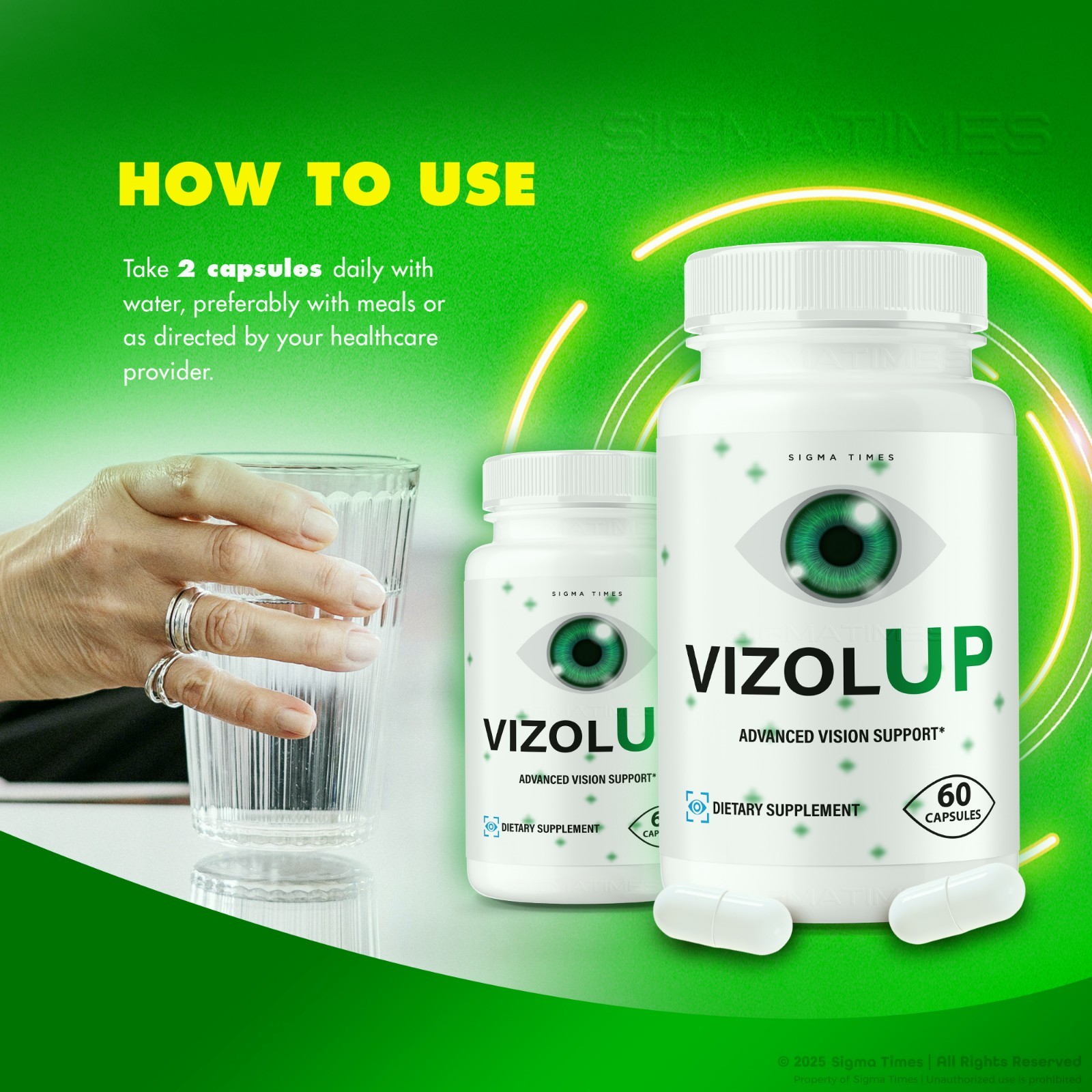 VizolUP Capsules – Vizol Up Natural Eye Health Support Formula 60ct