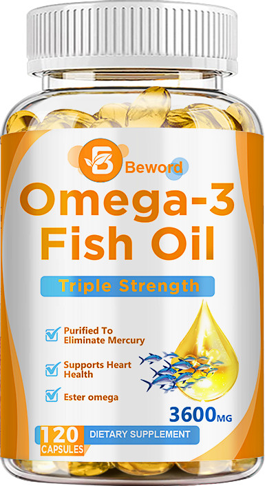 Omega 3 Fish Oil Capsules 3x Strength 3600mg EPA & DHA, Highest Potency
