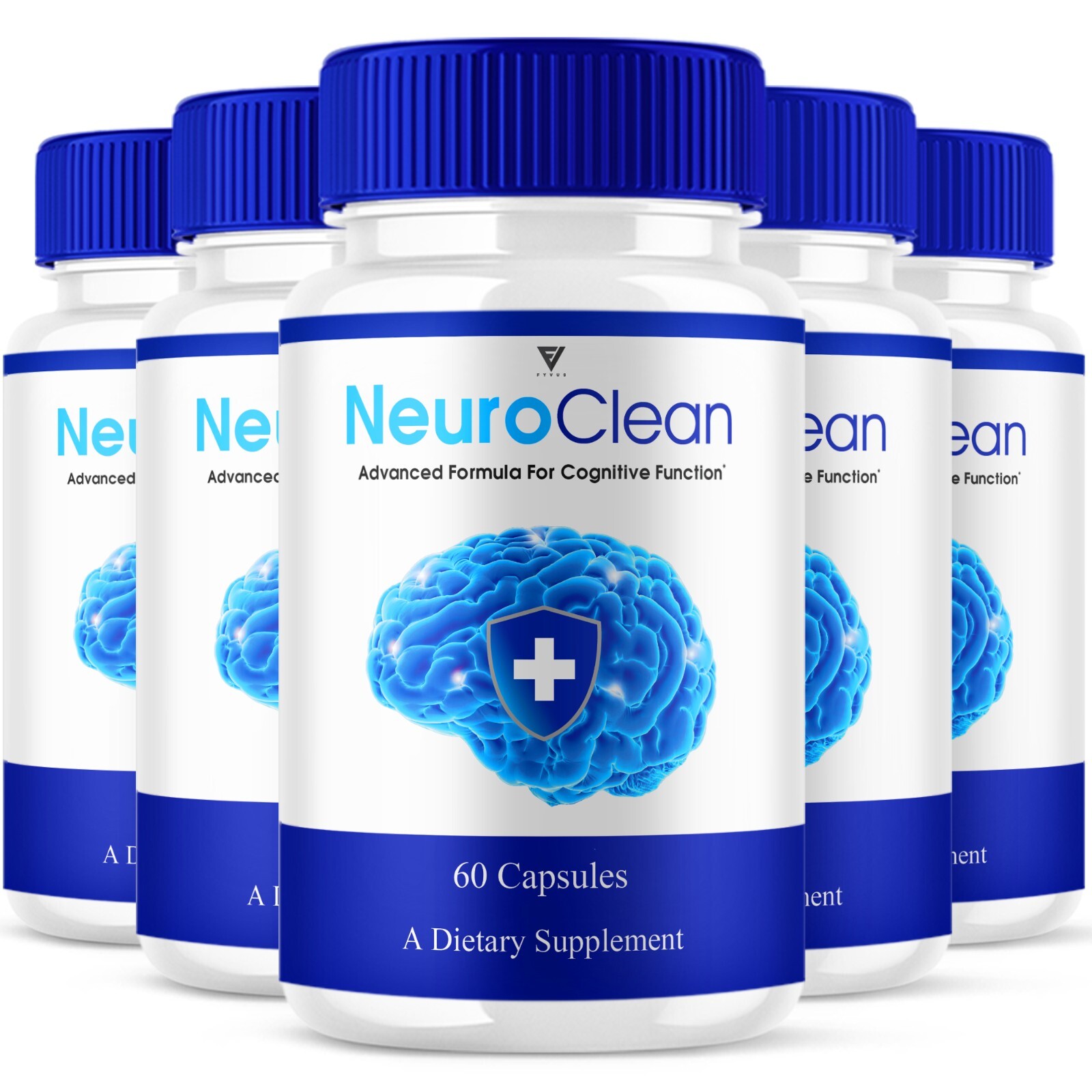 (5 Pack) NeuroClean Nootropic Capsules, NeuroClean Advanced Pills (300 Capsules)