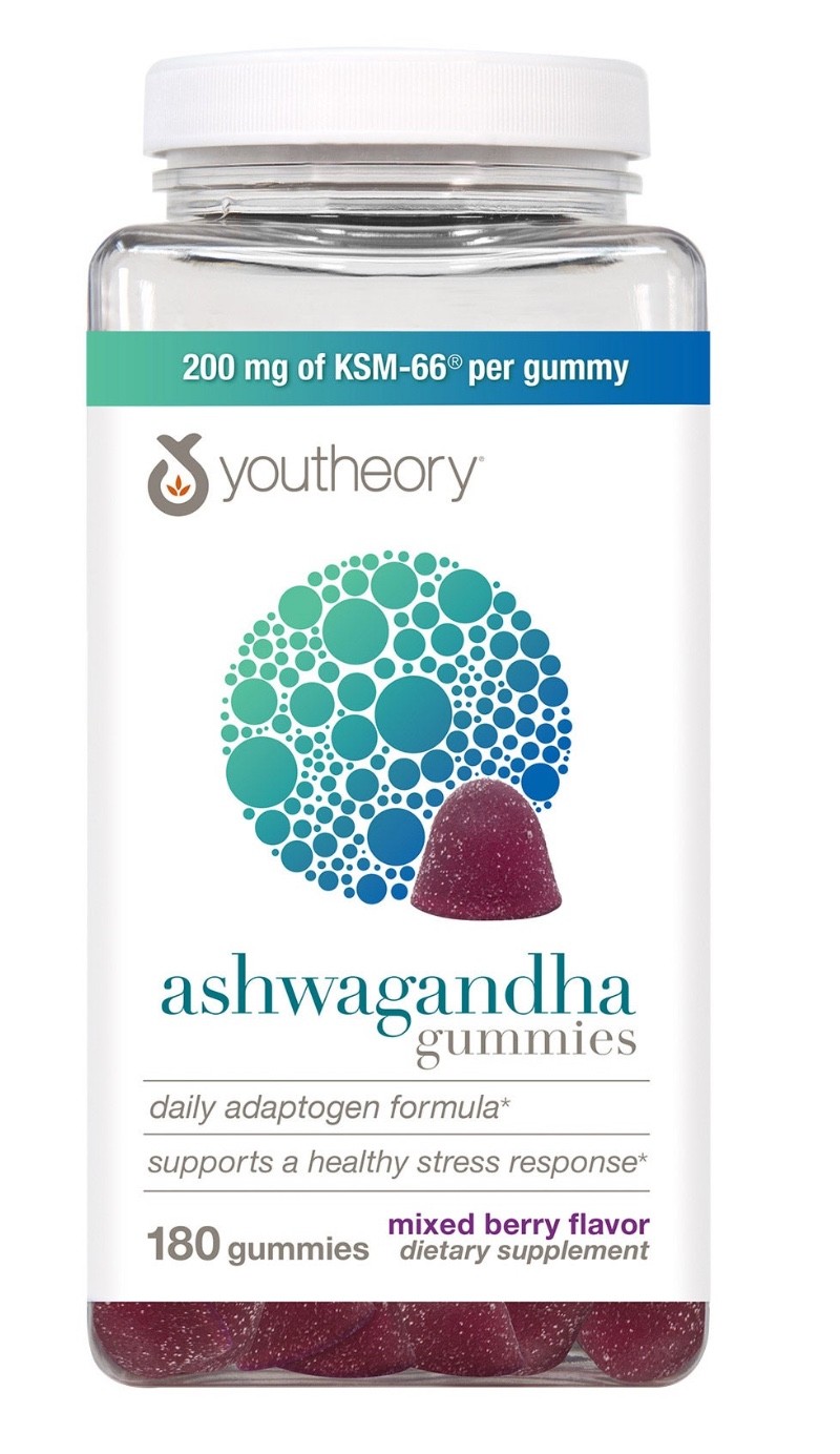 Youtheory Ashwagandha Gummies 180 Count EXP 08/2027