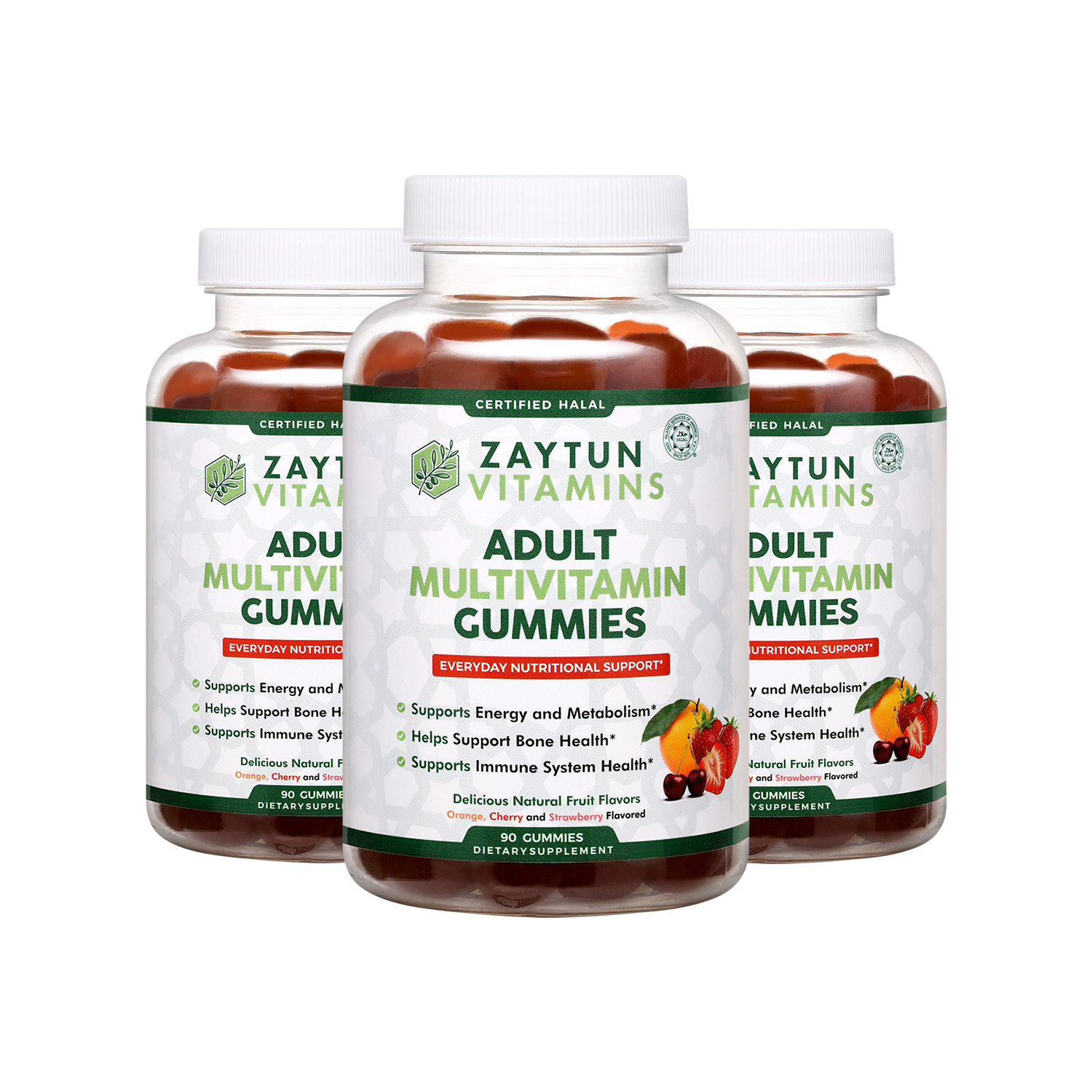 Zaytun Halal Adult Multivitamin Gummies for Men & Women, 270 Gummies Made in USA