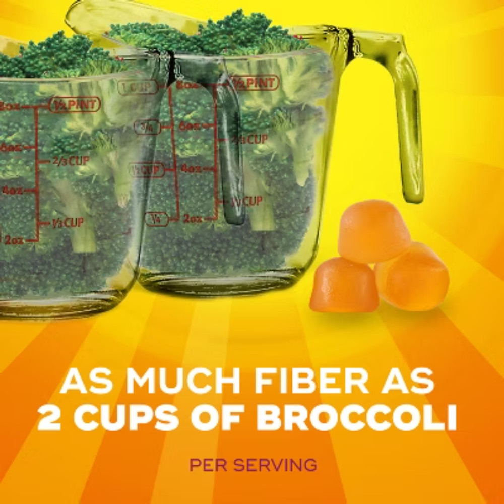 Metamucil Fiber Supplement No Sugar Added Gummies – Orange -5g Fiber Per Serving