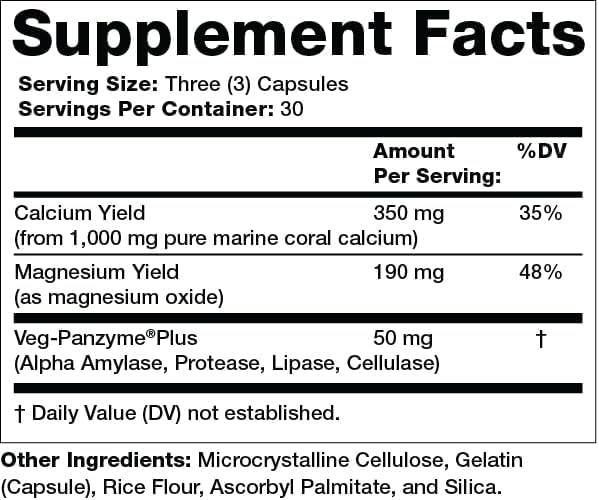 Olympian Labs Coral Calcium 1000Mg Concentrate Capsules Supporting Healthy