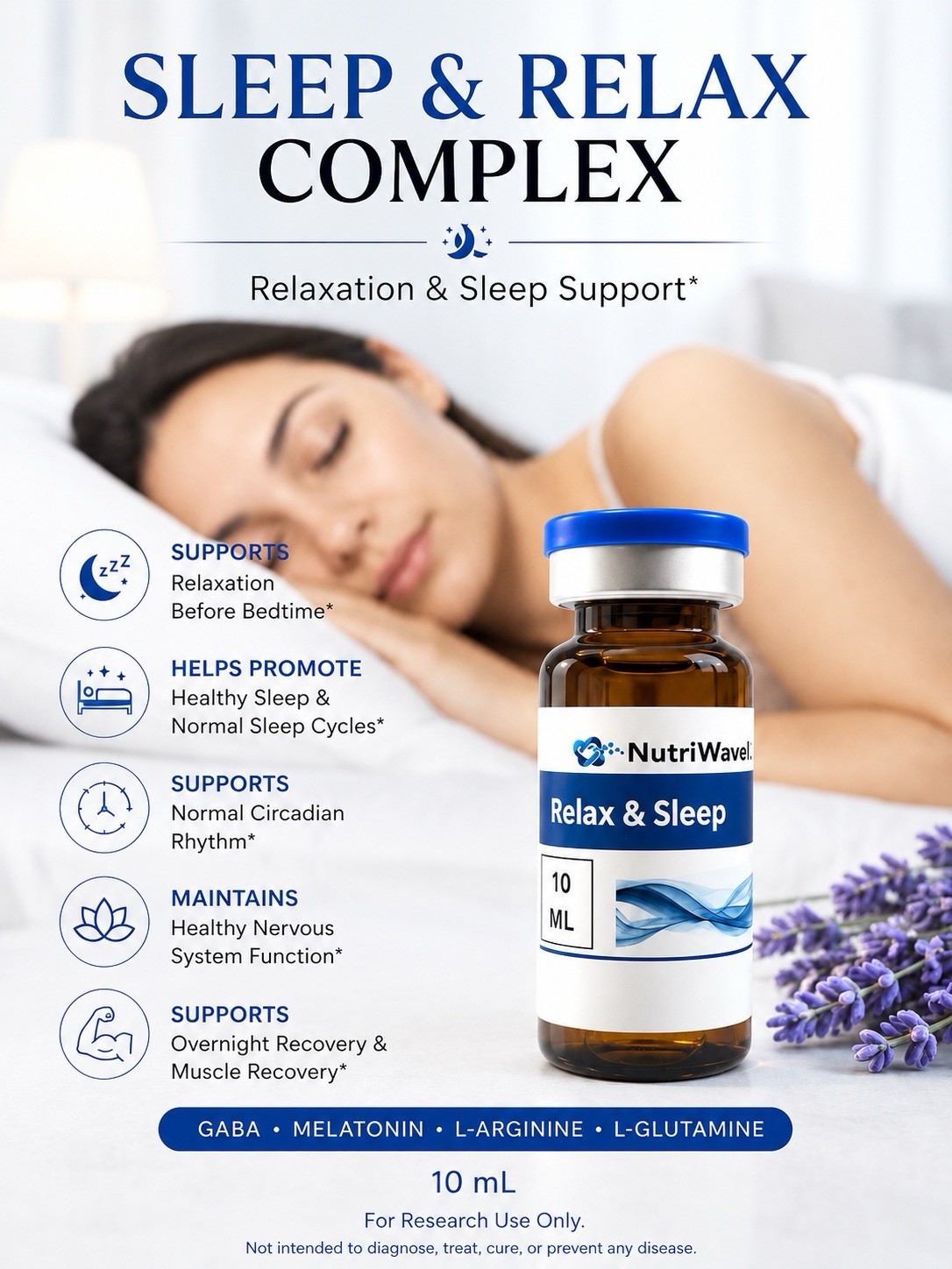 Vitamin GABA Melatonin| Relax Sleep Complex| L-Arginine| L-Glutamine 10ml