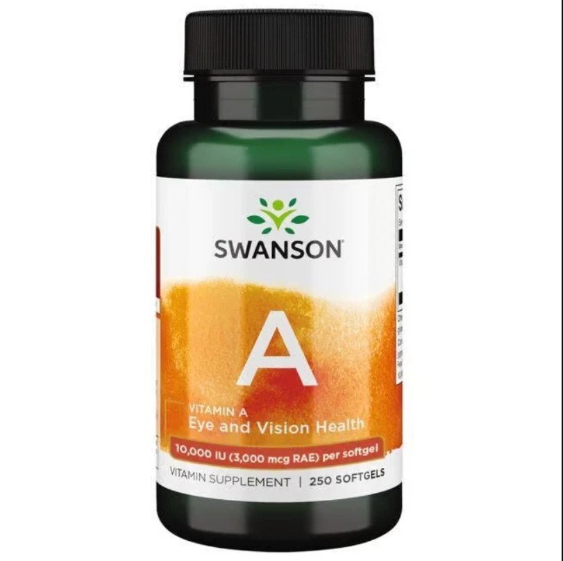 Swanson Vitamin A 10000 IU 250 Softgels Sight Health Products