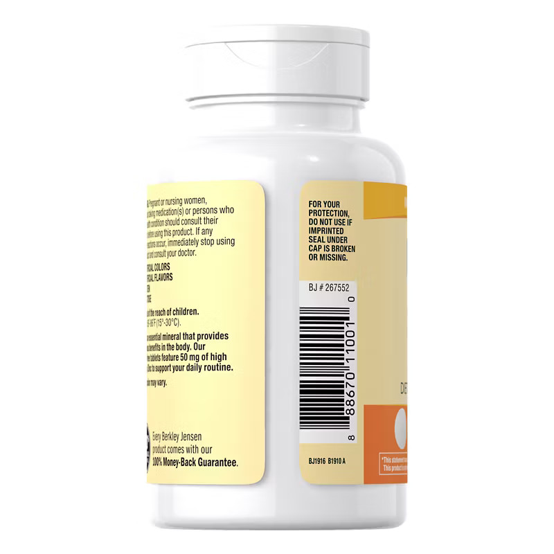 Zinc 50mg 180 Tablets Supplement High Potency Gluten Free EXP-8/27