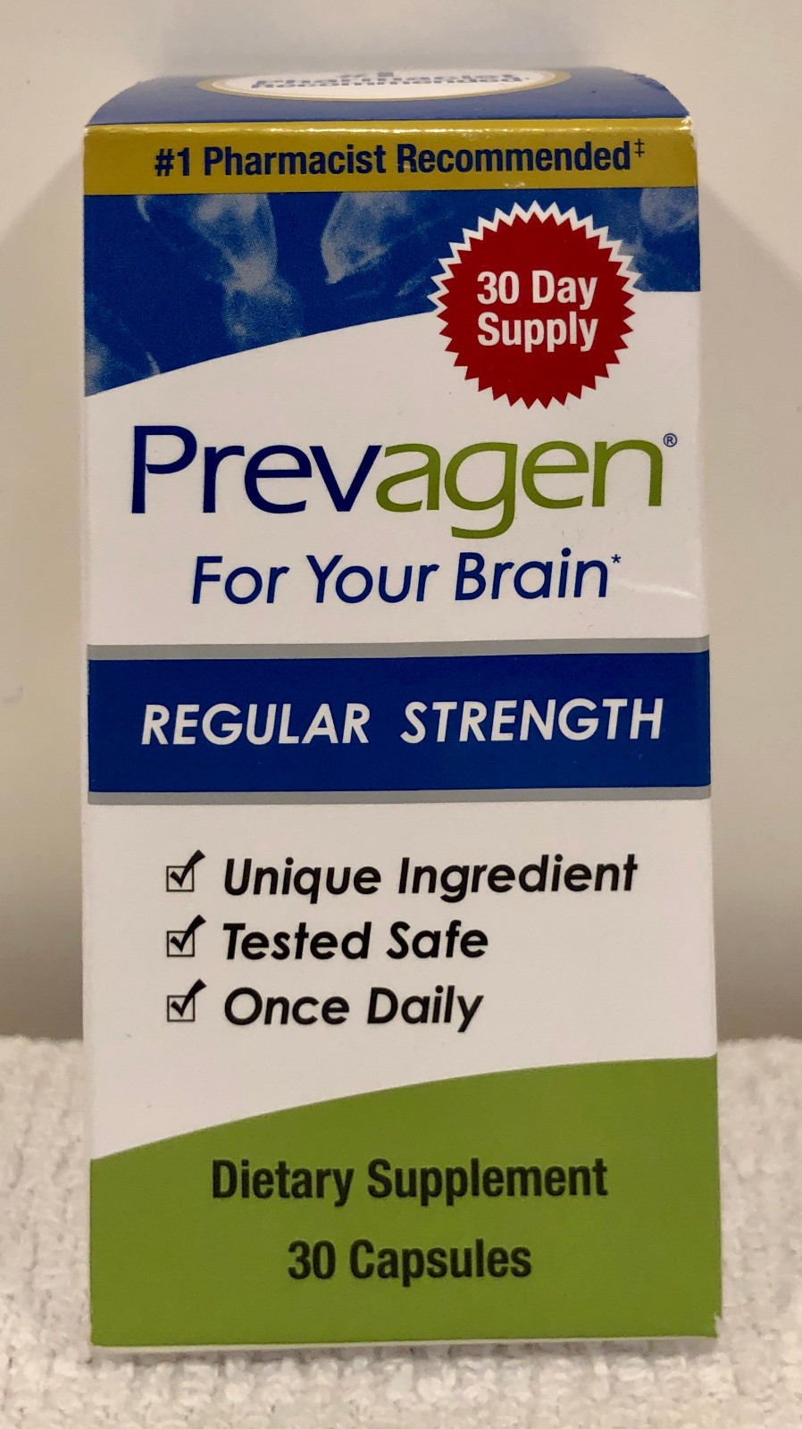 🎁 Prevagen Regular Strength 30 Caps Brain Memory 10mg Apoaequorin GENUINE 🎁