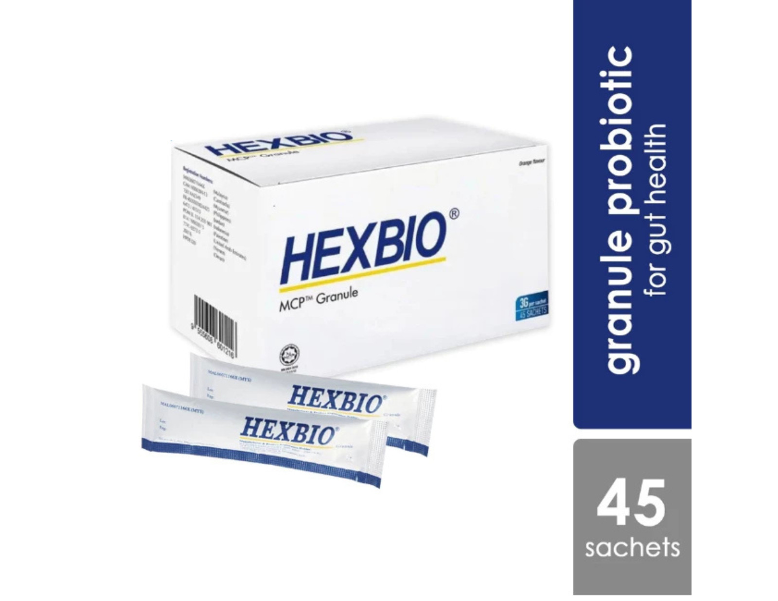 1 Box Hexbio Probiotic Granule For Constipation Diarrhea ( 3g x 45’s) Free Ship