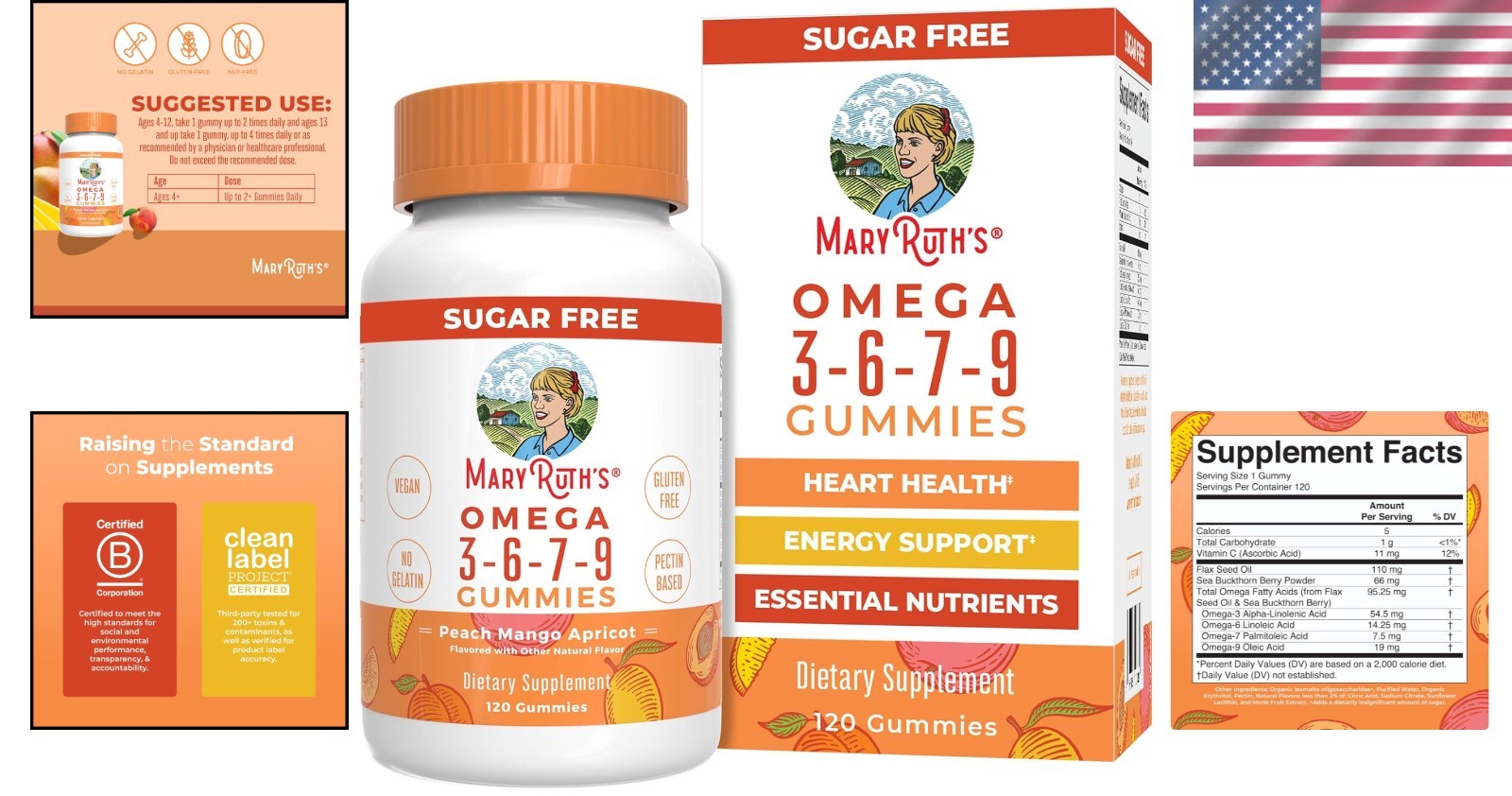Non-GMO Omega 3-6-7-9 Gummies | Essential Nutrients for All Ages