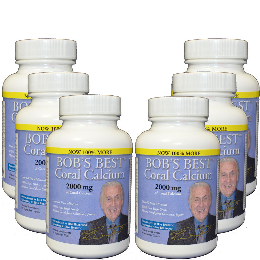 Bob’s Best Coral Calcium 2000 by Bob Barefoot 6-90CT Bottles